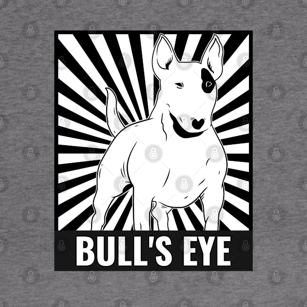 English Bull Terrier With Background - Bull's Eye by Kcaand